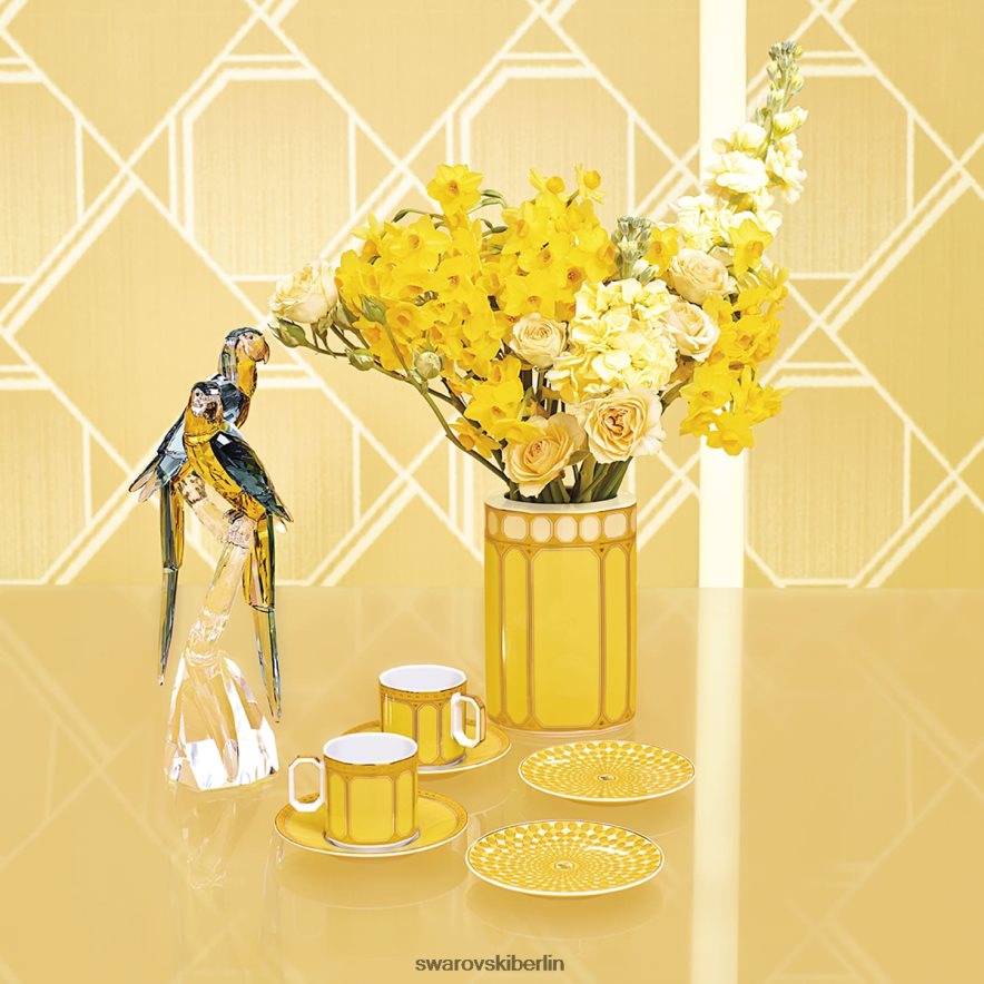 Swarovski Signum-Vase Porzellan, gelb Dekorationen HLT4481777