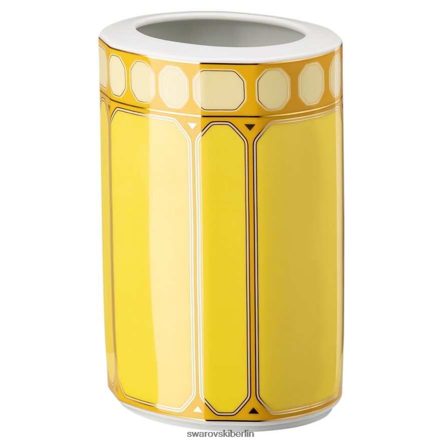 Swarovski Signum-Vase Porzellan, gelb Dekorationen HLT4481777