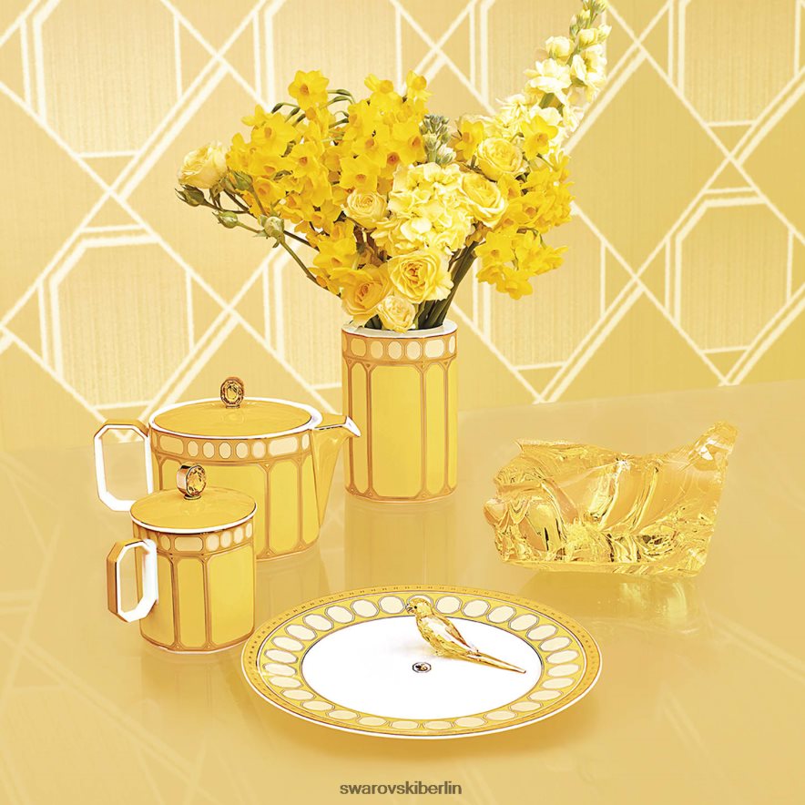 Swarovski Signum-Vase Porzellan, gelb Dekorationen HLT4481777