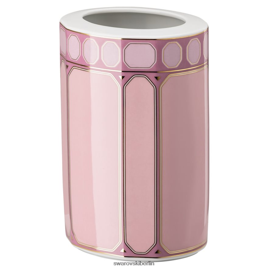 Swarovski Signum-Vase Porzellan, rosa Dekorationen HLT4481780