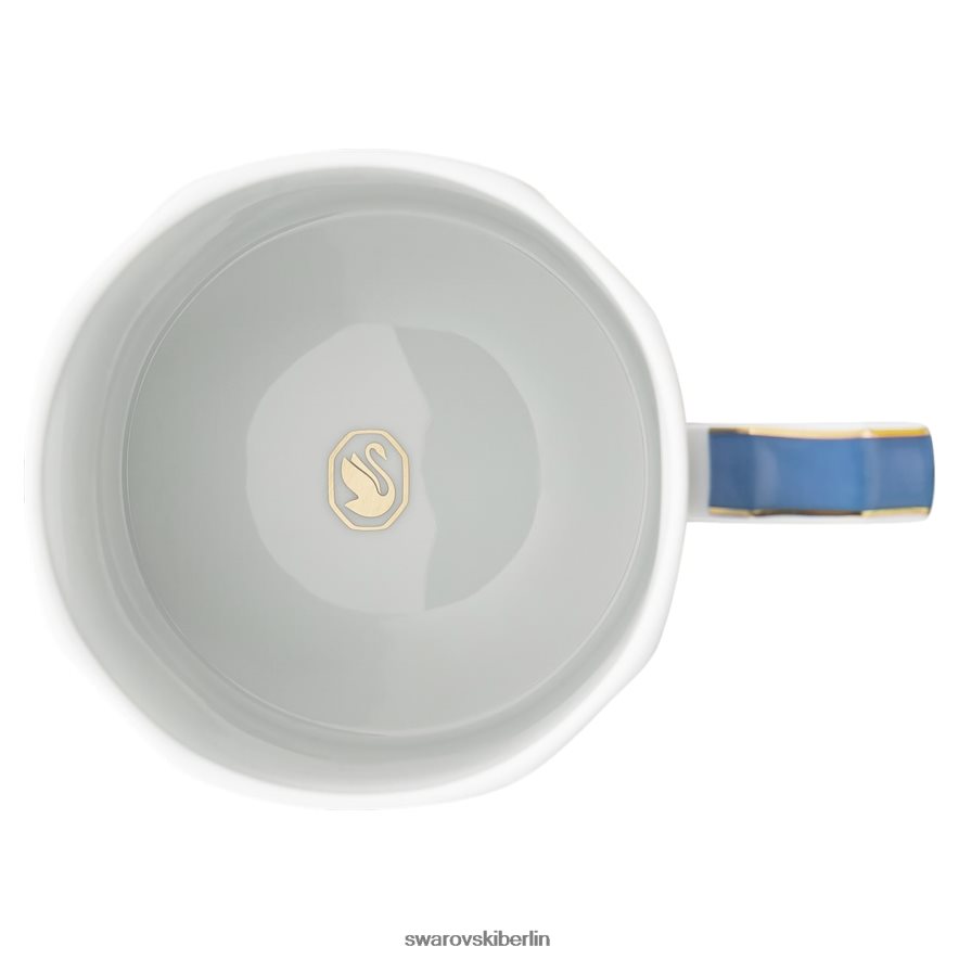 Swarovski Signum-Becher mit Deckel Porzellan, blau Dekorationen HLT4481745