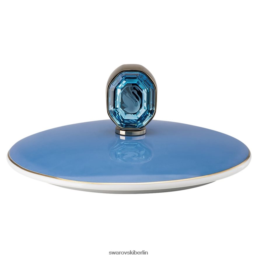 Swarovski Signum-Becher mit Deckel Porzellan, blau Dekorationen HLT4481745