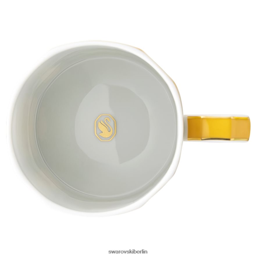 Swarovski Signum-Becher mit Deckel Porzellan, gelb Dekorationen HLT4481713