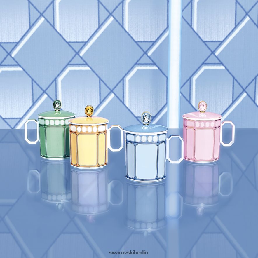 Swarovski Signum-Becher mit Deckel Porzellan, grün Dekorationen HLT4481709