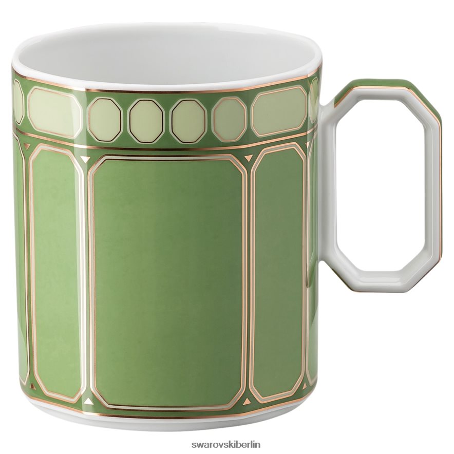 Swarovski Signum-Becher mit Deckel Porzellan, grün Dekorationen HLT4481709