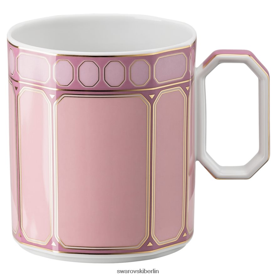 Swarovski Signum-Becher mit Deckel Porzellan, rosa Dekorationen HLT4481743