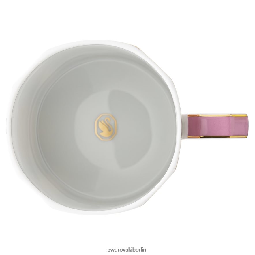 Swarovski Signum-Becher mit Deckel Porzellan, rosa Dekorationen HLT4481743