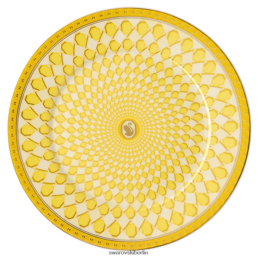 Swarovski Signum Brotteller Porzellan, gelb Dekorationen HLT4481710