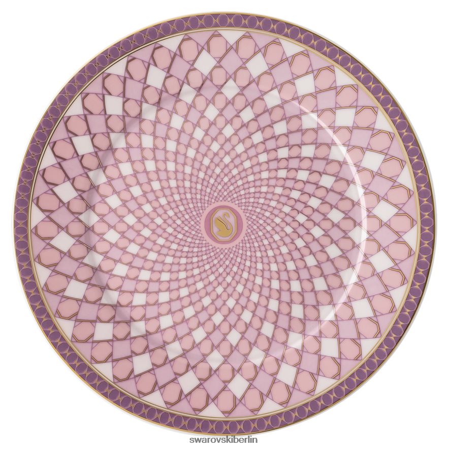 Swarovski Signum Brotteller Porzellan, rosa Dekorationen HLT4481724