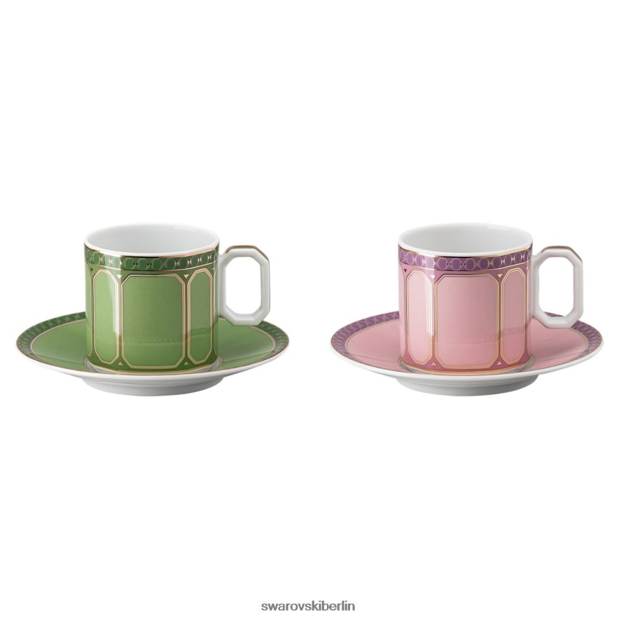 Swarovski Signum Espresso-Set Porzellan, mehrfarbig Dekorationen HLT4481712