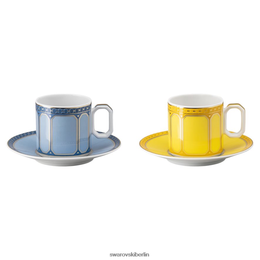 Swarovski Signum Espresso-Set Porzellan, mehrfarbig Dekorationen HLT4481714