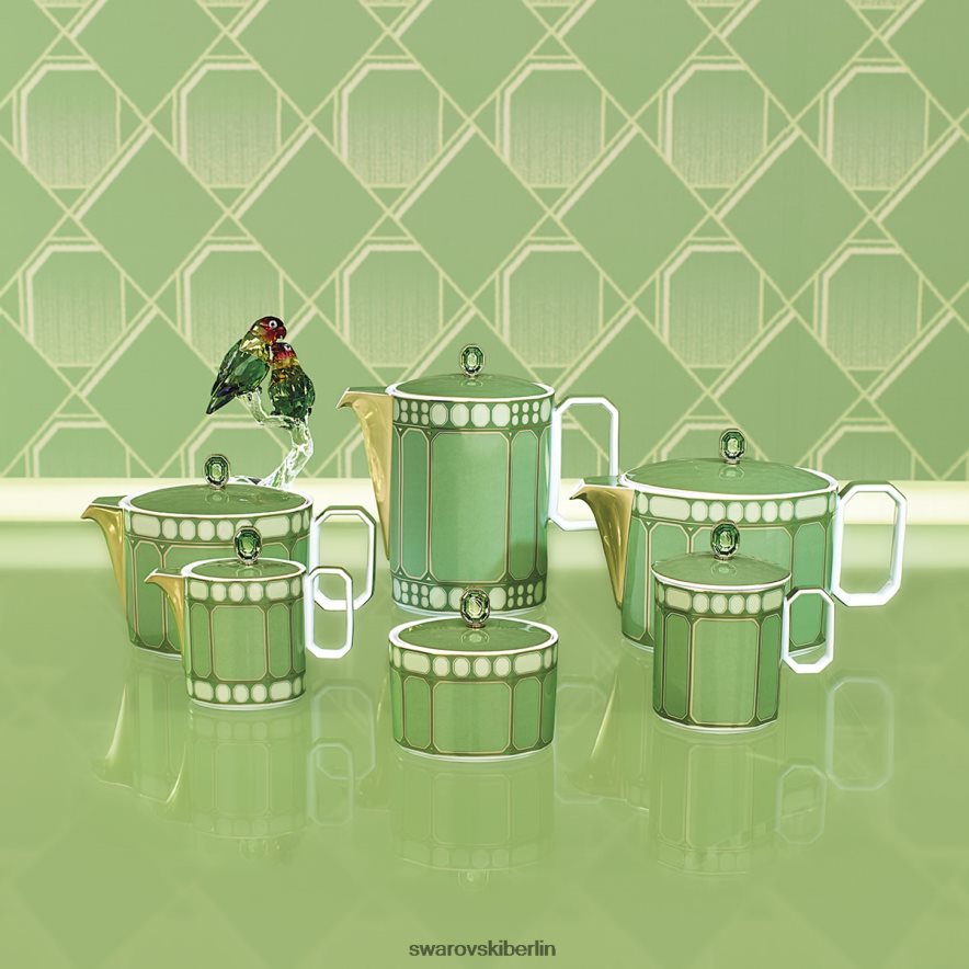 Swarovski Signum Kaffeekanne Porzellan, grün Dekorationen HLT4481752