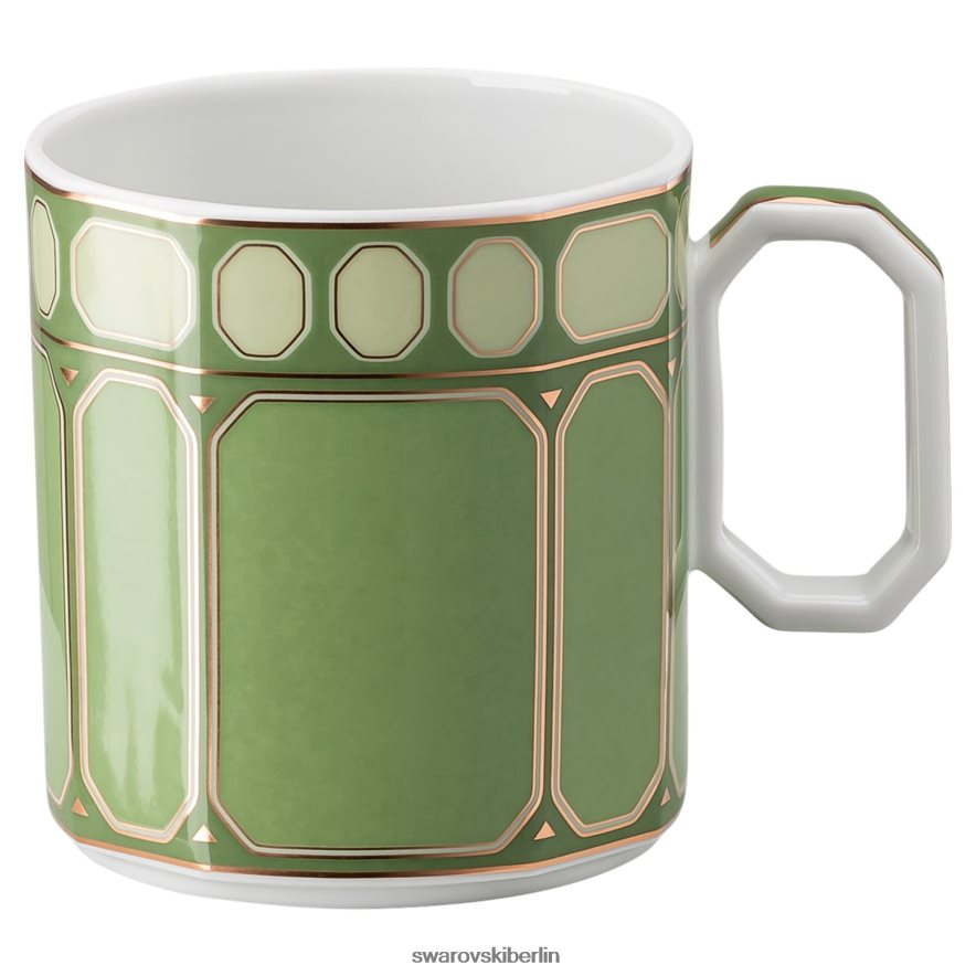Swarovski Signum Kaffeetasse mit Untertasse Porzellan, grün Dekorationen HLT4481729