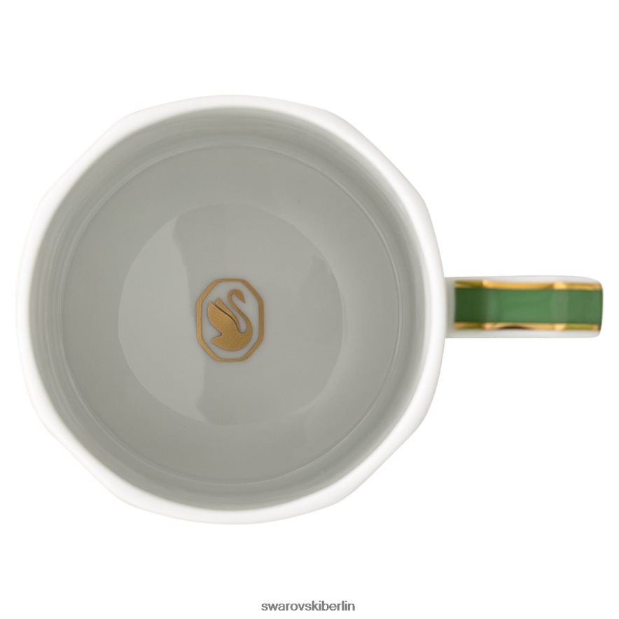 Swarovski Signum Kaffeetasse mit Untertasse Porzellan, grün Dekorationen HLT4481729