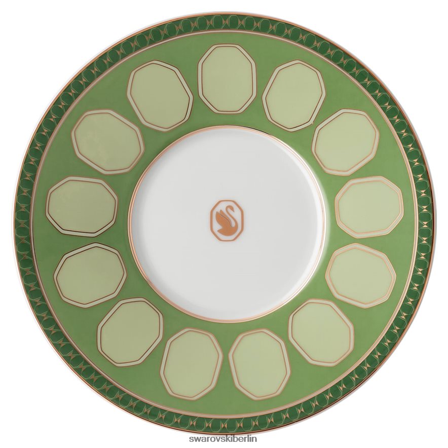Swarovski Signum Kaffeetasse mit Untertasse Porzellan, grün Dekorationen HLT4481729