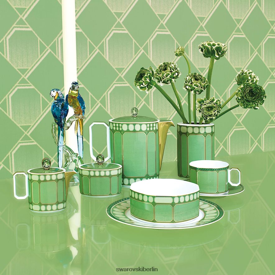 Swarovski Signum-Tasse mit Untertasse Porzellan, grün Dekorationen HLT4481735