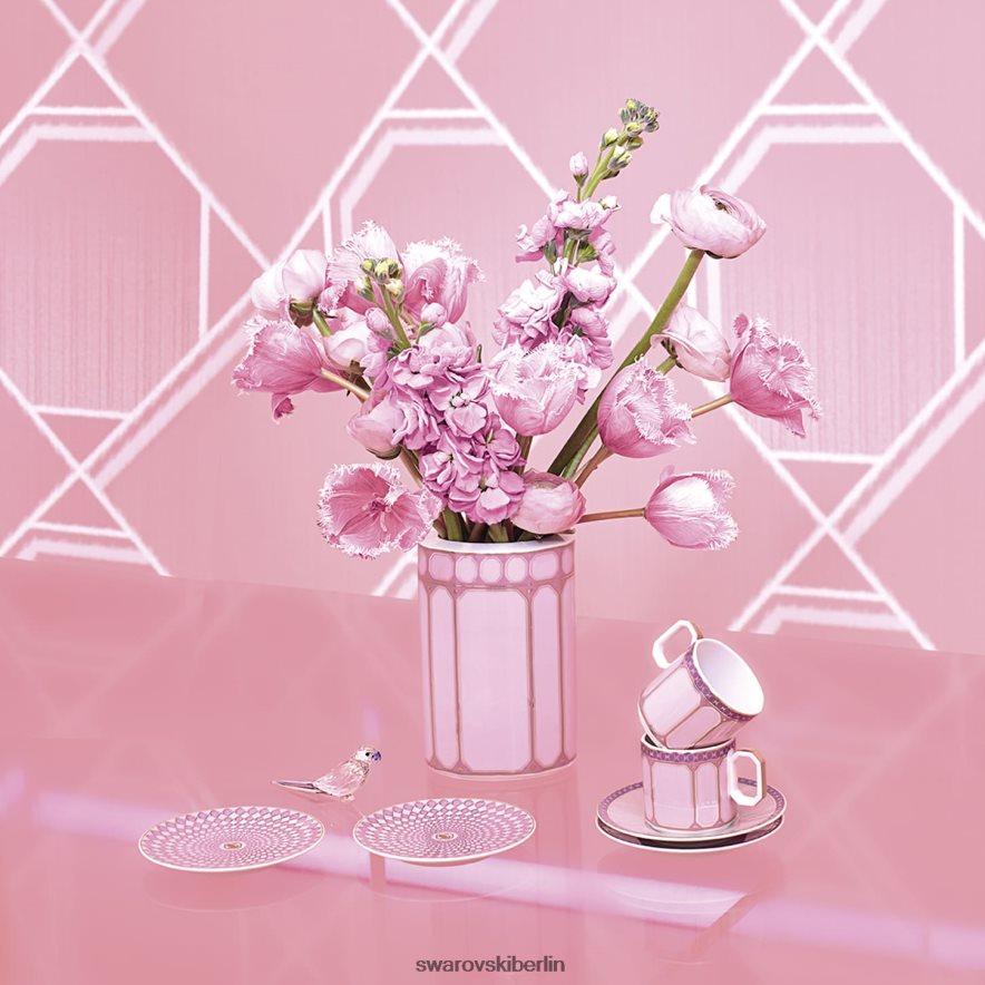 Swarovski Signumplatte Porzellan, rosa Dekorationen HLT4481716