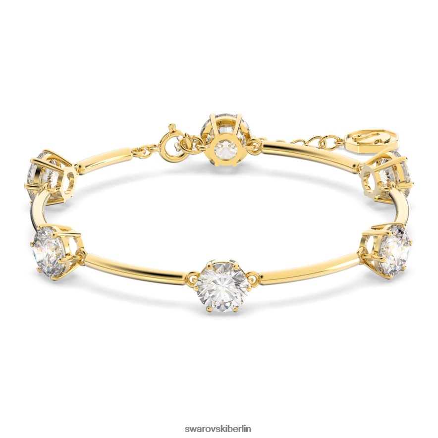 Swarovski Constella-Armband Rundschliff, weiß, glänzend vergoldet Schmuck HLT448504