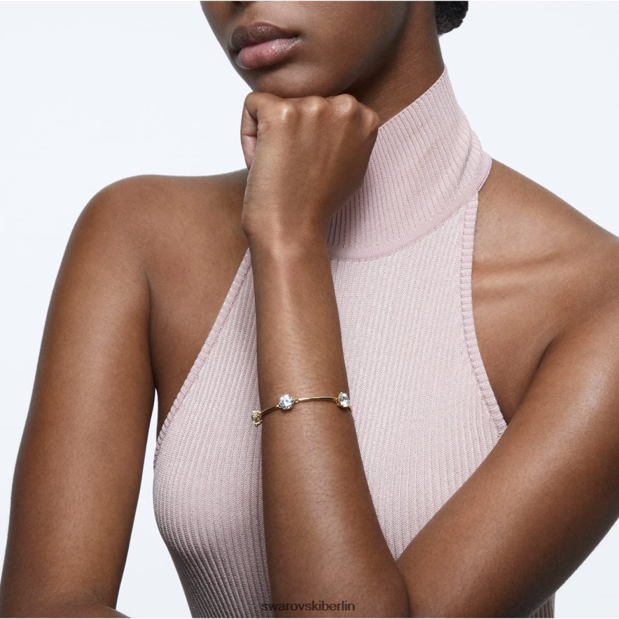Swarovski Constella-Armband Rundschliff, weiß, glänzend vergoldet Schmuck HLT448504