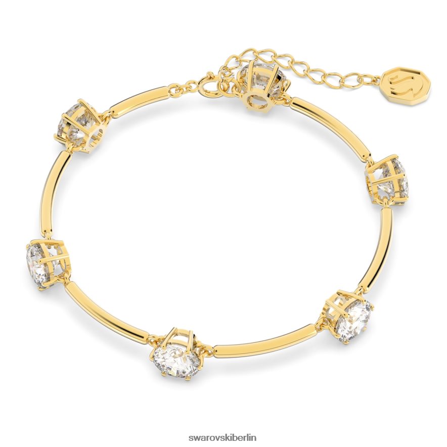 Swarovski Constella-Armband Rundschliff, weiß, glänzend vergoldet Schmuck HLT448504