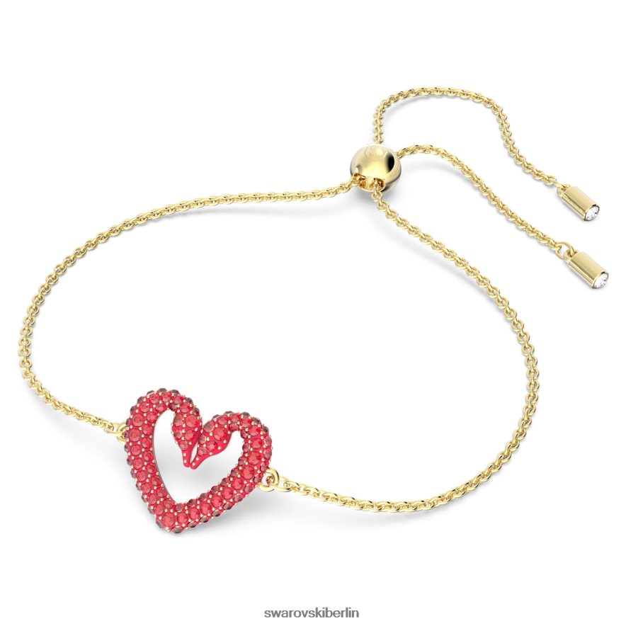Swarovski Ein Armband Herz, rot, vergoldet Schmuck HLT448532