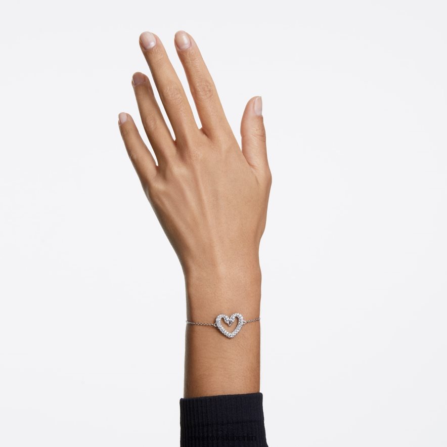 Swarovski Ein Armband Herz, weiß, rhodiniert Schmuck HLT448512