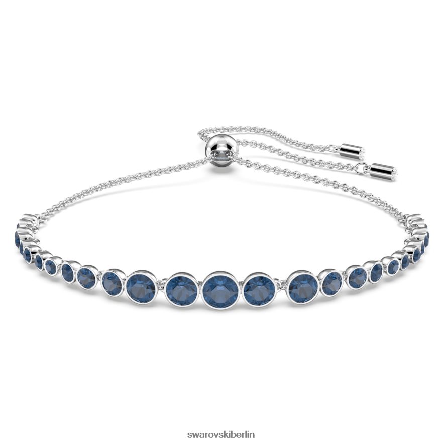 Swarovski Emily-Armband gemischte Rundschliffe, blau, rhodiniert Schmuck HLT448479