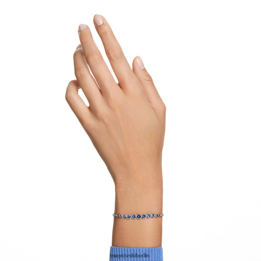 Swarovski Emily-Armband gemischte Rundschliffe, blau, rhodiniert Schmuck HLT448479