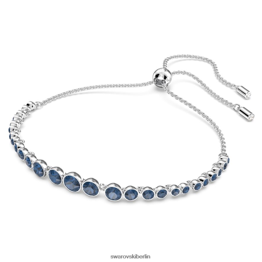 Swarovski Emily-Armband gemischte Rundschliffe, blau, rhodiniert Schmuck HLT448479