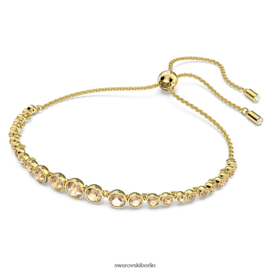 Swarovski Emily-Armband gemischte runde Schliffe, Goldton, vergoldet Schmuck HLT448482