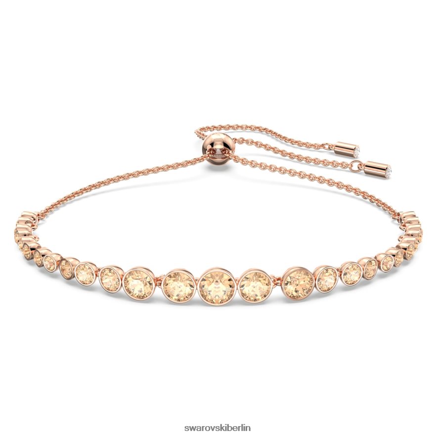 Swarovski Emily-Armband gemischte runde Schliffe, rosa, rosévergoldet Schmuck HLT448478