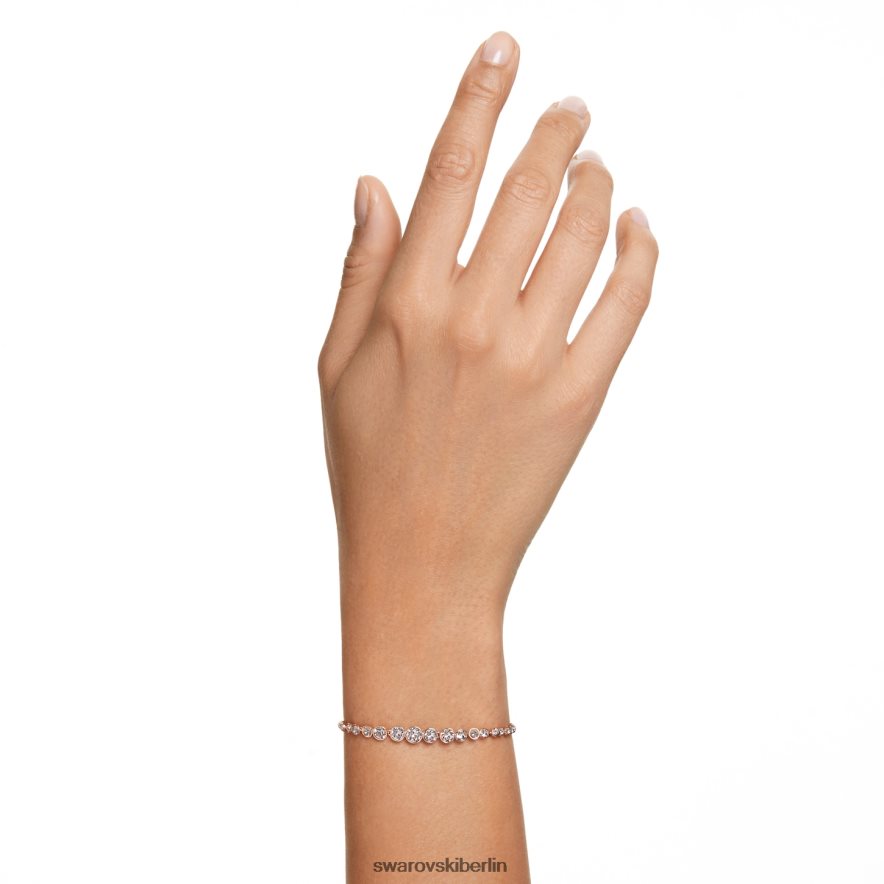 Swarovski Emily-Armband gemischte runde Schliffe, rosa, rosévergoldet Schmuck HLT448478