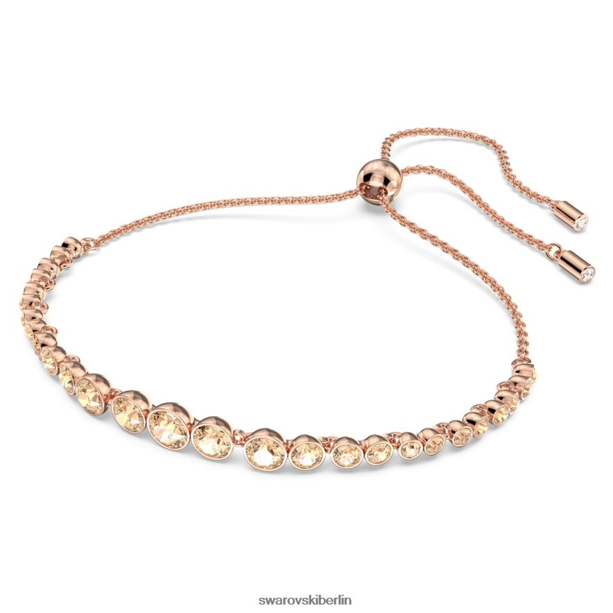 Swarovski Emily-Armband gemischte runde Schliffe, rosa, rosévergoldet Schmuck HLT448478
