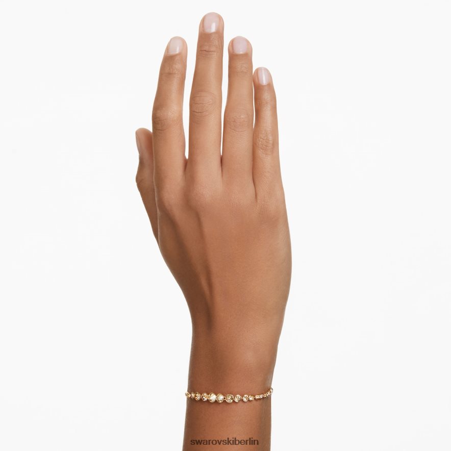 Swarovski Emily-Armband gemischte runde Schliffe, rosa, rosévergoldet Schmuck HLT448478