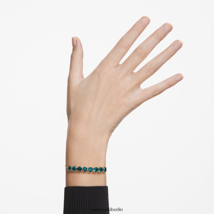 Swarovski Exalta-Armband Rundschliff, grün, vergoldet Schmuck HLT448537