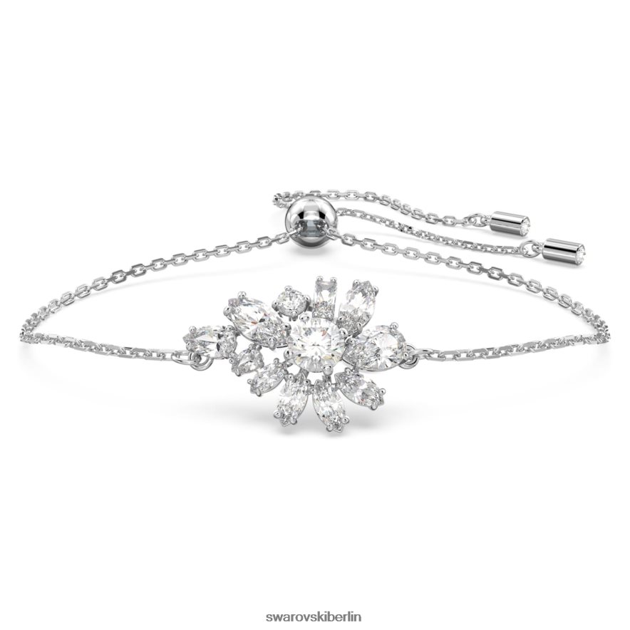 Swarovski Gema-Armband Mischschliffe, Blume, weiß, rhodiniert Schmuck HLT448531