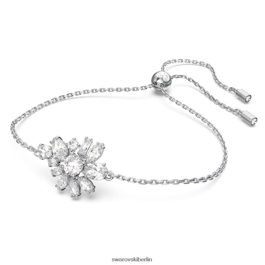 Swarovski Gema-Armband Mischschliffe, Blume, weiß, rhodiniert Schmuck HLT448531