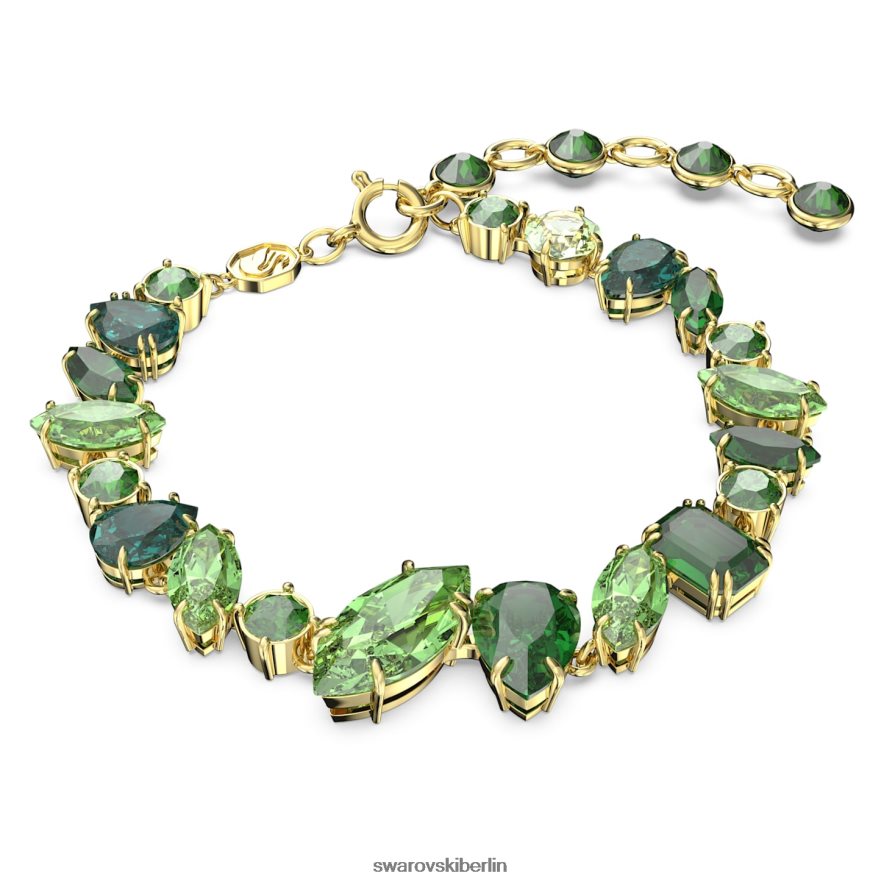Swarovski Gema-Armband Mischschliffe, grün, vergoldet Schmuck HLT448534