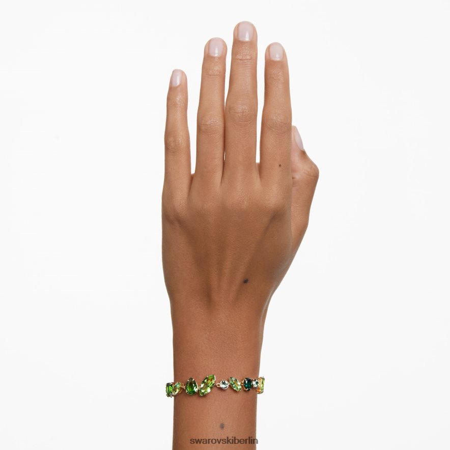 Swarovski Gema-Armband Mischschliffe, grün, vergoldet Schmuck HLT448534