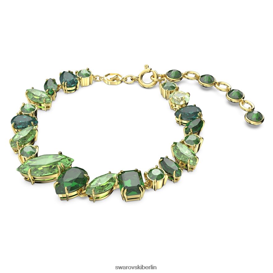 Swarovski Gema-Armband Mischschliffe, grün, vergoldet Schmuck HLT448534