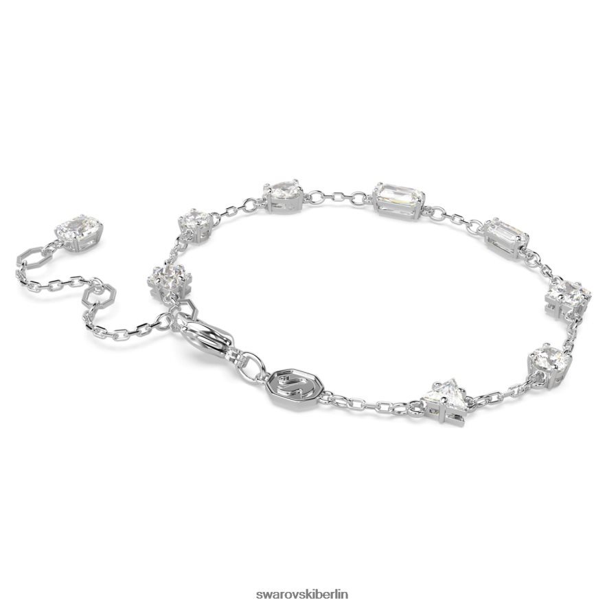 Swarovski Mesmera-Armband Mischschliffe, Streumuster, weiß, rhodiniert Schmuck HLT448519