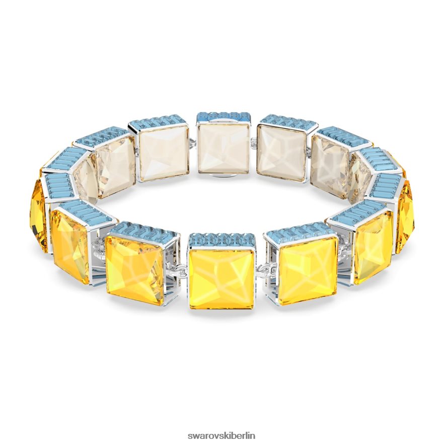 Swarovski Orbita-Armband Magnetverschluss, quadratischer Schliff, mehrfarbig, rhodiniert Schmuck HLT448541