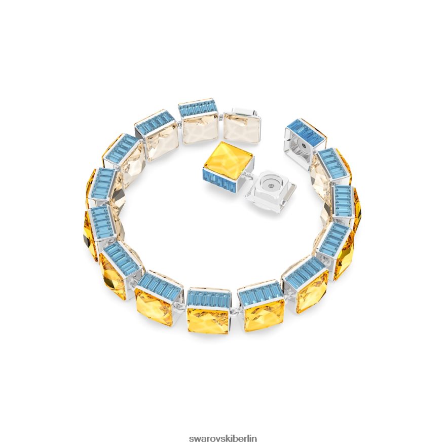 Swarovski Orbita-Armband Magnetverschluss, quadratischer Schliff, mehrfarbig, rhodiniert Schmuck HLT448541