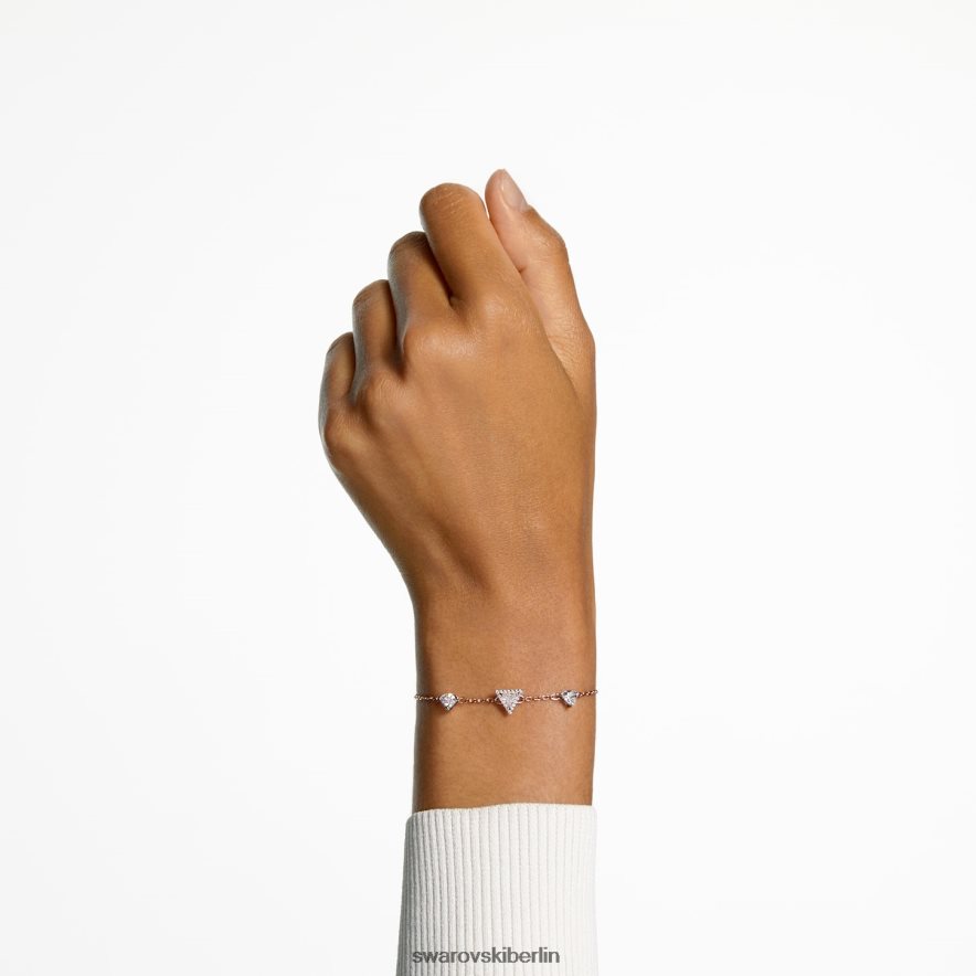 Swarovski Ortyx-Armband Dreiecksschliff, weiß, rosévergoldet Schmuck HLT448530