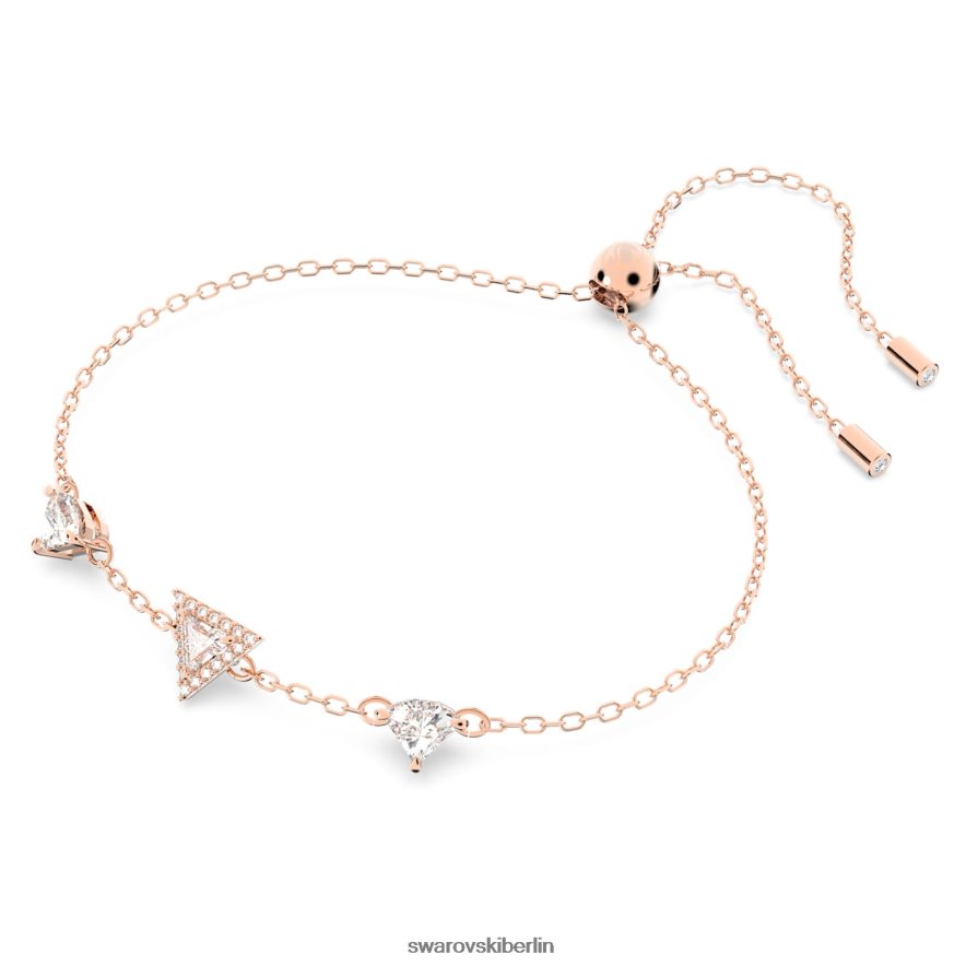 Swarovski Ortyx-Armband Dreiecksschliff, weiß, rosévergoldet Schmuck HLT448530