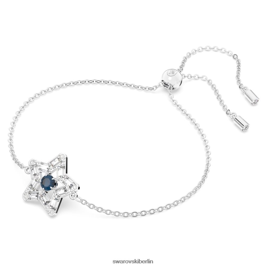 Swarovski Stella-Armband Mischschliffe, Stern, blau, rhodiniert Schmuck HLT448527