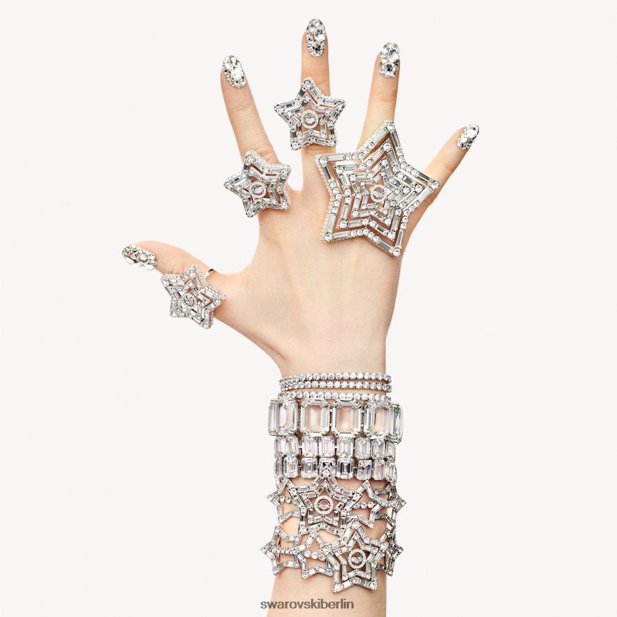 Swarovski Stella-Armband Mischschliffe, Stern, weiß, rhodiniert Schmuck HLT448506