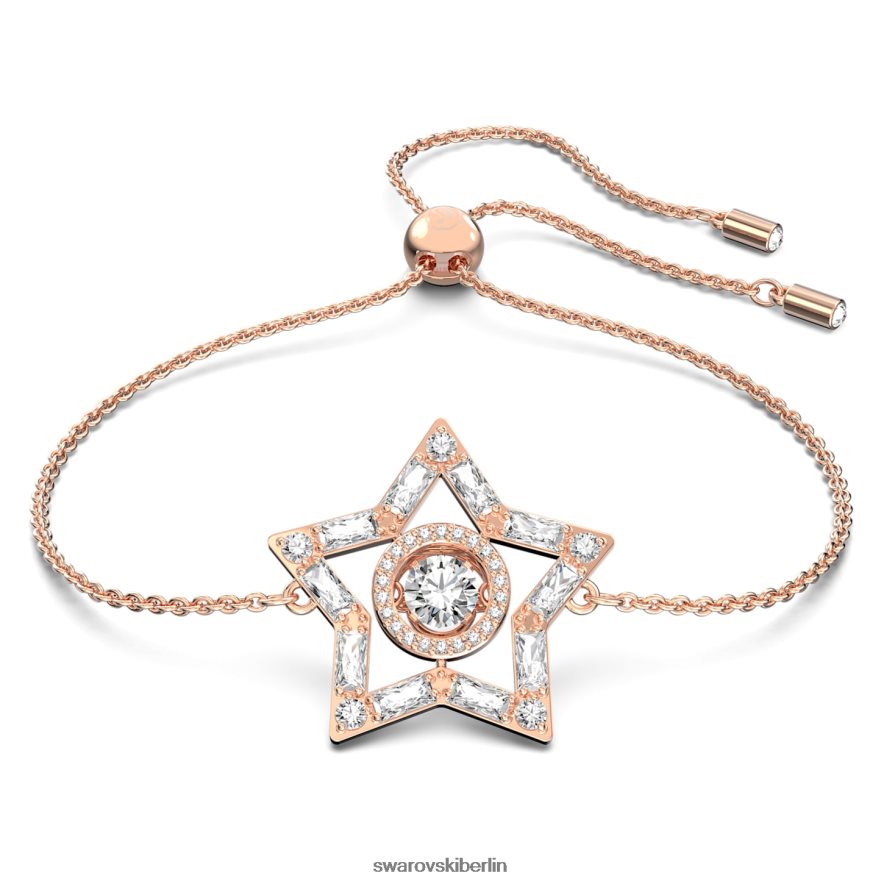 Swarovski Stella-Armband Mischschliffe, Stern, weiß, rosévergoldet Schmuck HLT448524