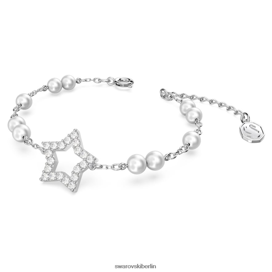 Swarovski Stella-Armband Pavé, Stern, weiß, rhodiniert Schmuck HLT448507
