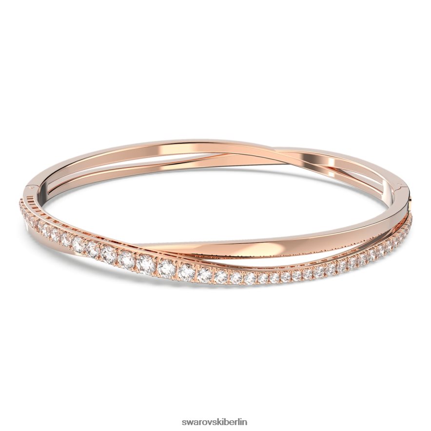 Swarovski Twist-Armband weiß, rosévergoldet Schmuck HLT448621